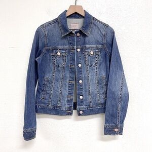 Pre-Owned Old Navy Women’s Medium Classic Button-Front Jean Jacket – Blue Wash
